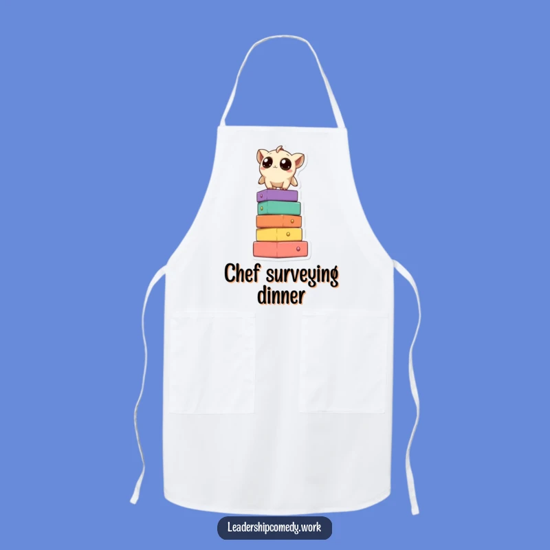 Funny Creature Block Tower Apron: Cook Up Laughs in the Kitchen