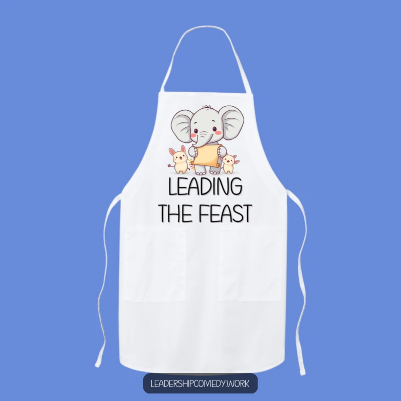 Funny Cheerful Elephant Parade Apron: Lead Your Kitchen with Fun, Great Funny Gift
