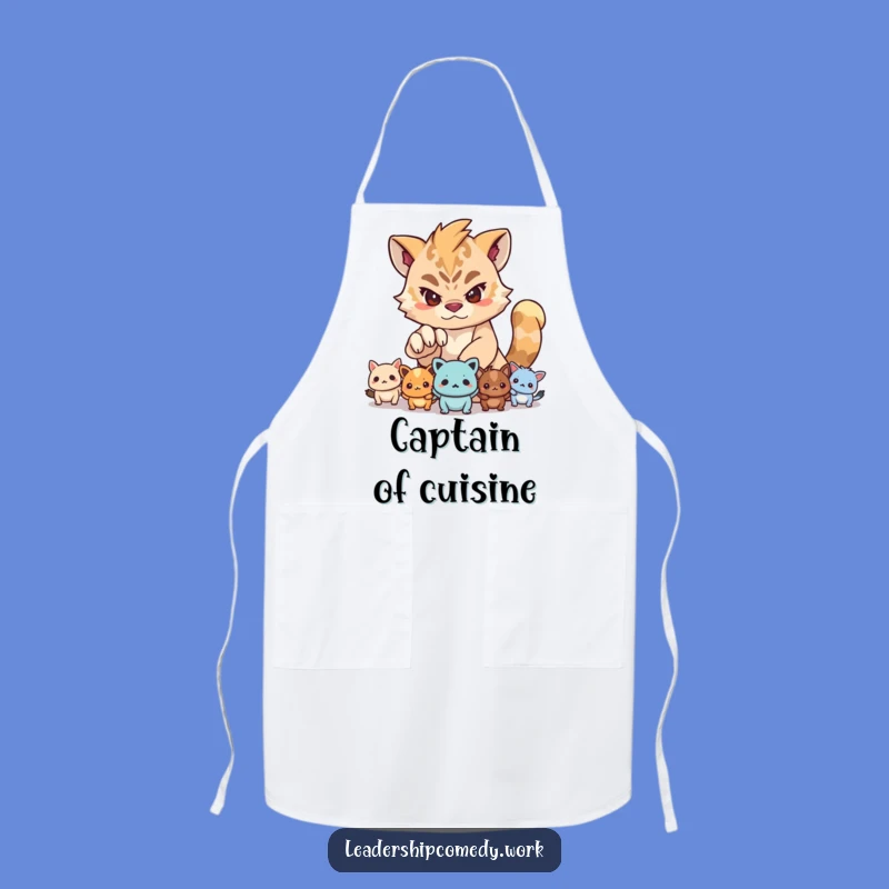 Funny Determined Leader Apron: Lead the Kitchen with Humor