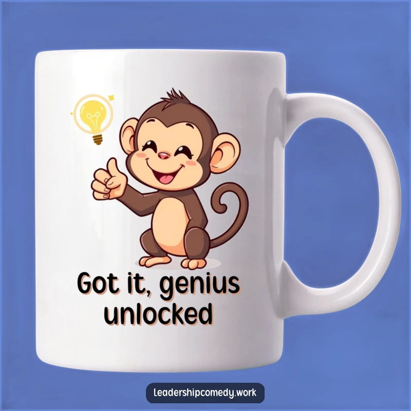 Funny Monkey Idea Mug: Perfect Gift for Your Brilliant Friend!