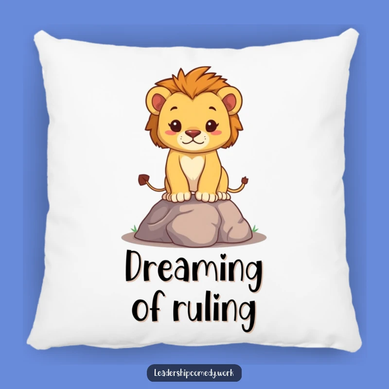 Funny Determined Lion Cub Pillow: Cozy Up to Courageous Comfort, Adorable Funny Gift