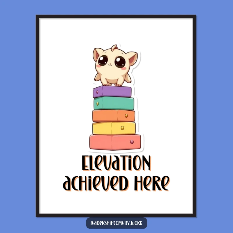 Funny Creature Block Tower Digital Art: Instant Whimsy for Your Walls