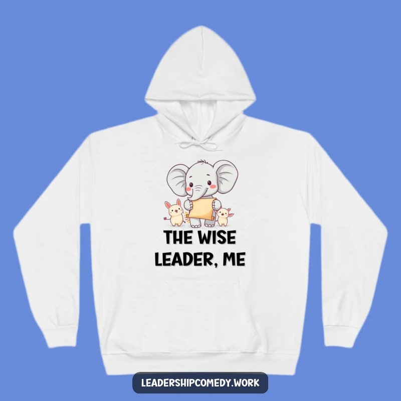 Funny Cheerful Elephant Parade Hoodie: Cozy Up to Leadership and Fun, Ultimate Funny Gift