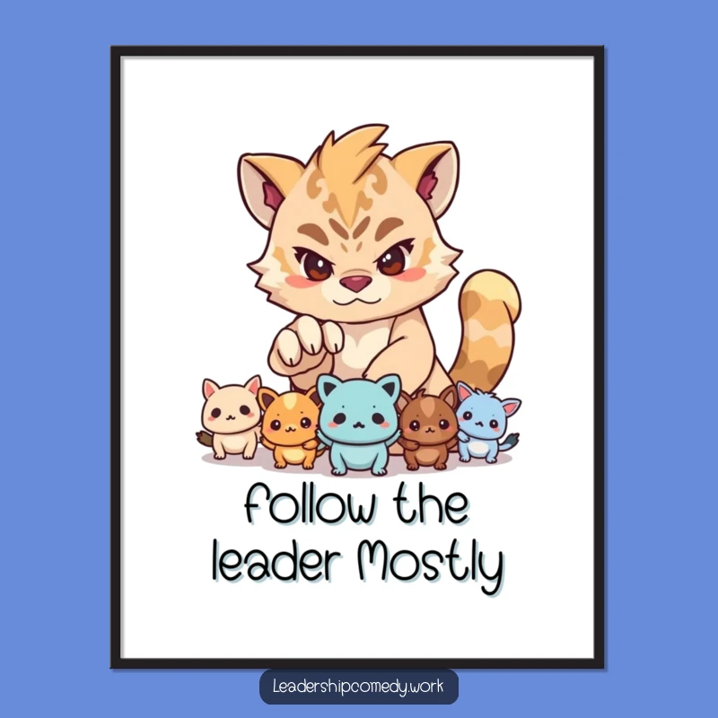 Free Printable Wall Art: Determined Leader Creature - Funny Downloadable Art for Inspiration!