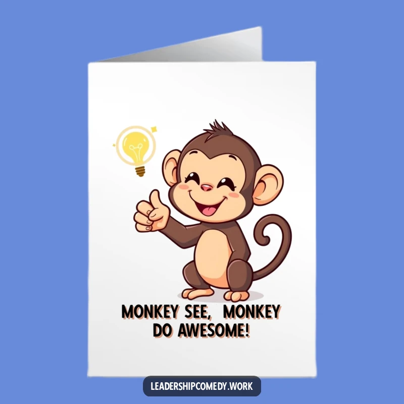 Free Printable Monkey Birthday Card: Funny Idea Bubble Downloadable Gift for Him or Her
