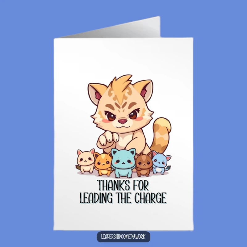 Free Printable Thank You Card: Determined Leader Creature - Funny Gratitude, Downloadable Gift!