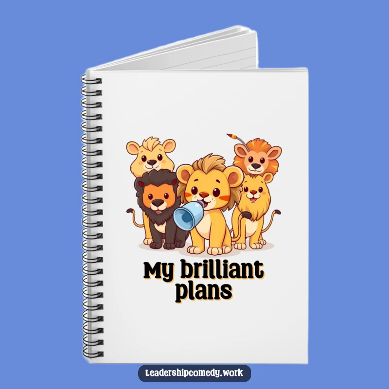 Funny Lion Cub Megaphone Notebook: Jot Down Commands - Creative Funny Gift Journal