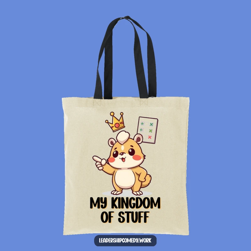 Funny Crowned Creature Chart Tote Bag: Carry Your Success Plans!